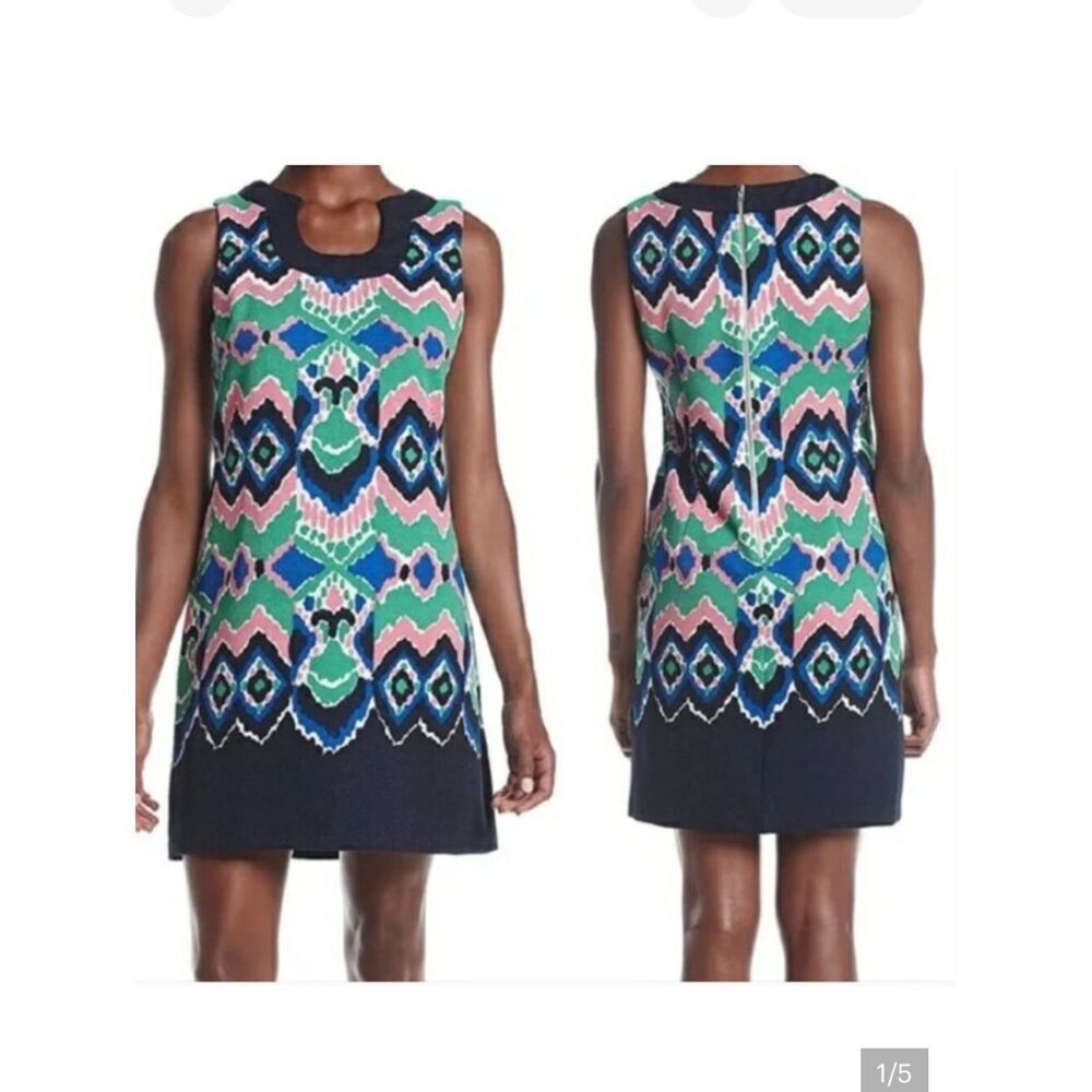 GABBYâSKYE Bold Print Sleevekess Sheath Dress 6